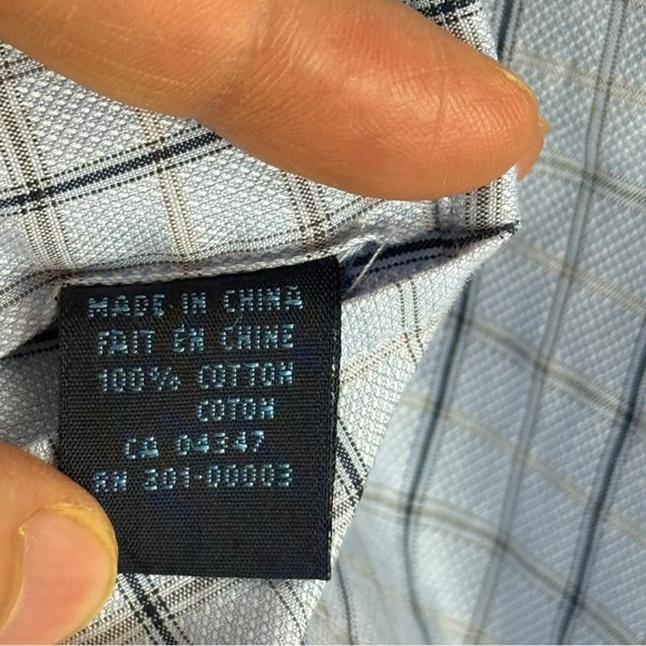 Blu by Polifroni Blue Casual Button Down Shirt Size 17.5 - Picture 10 of 11